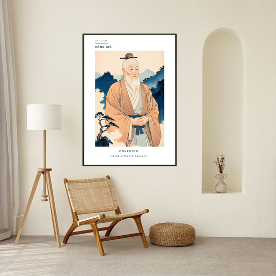 Feng Shui Confucius Print | Traditional Chinese Print