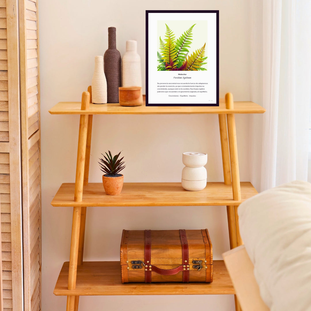 Botánica Contemporánea | Lámina de Helecho Feng Shui