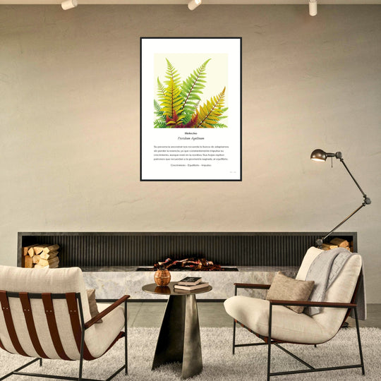 Botánica Contemporánea | Lámina de Helecho Feng Shui