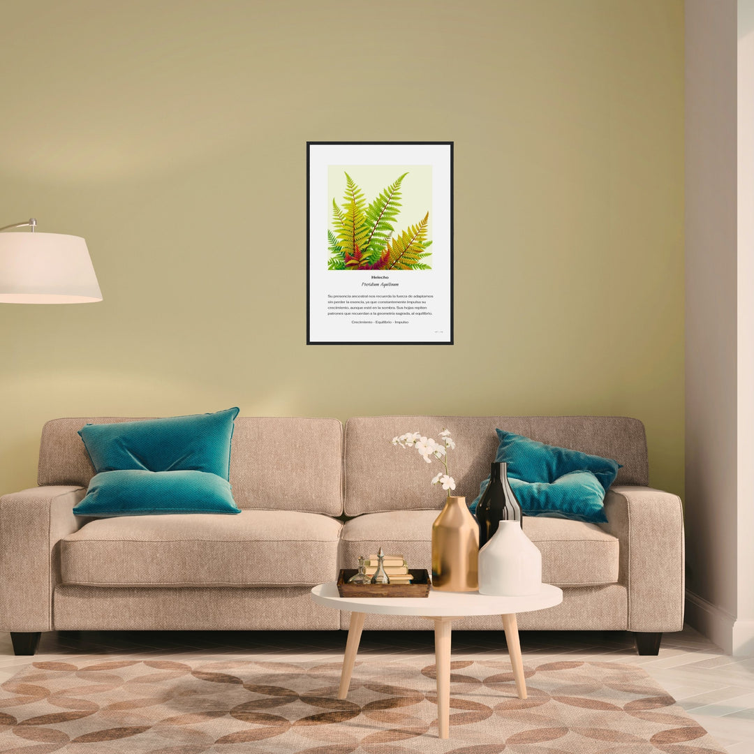 Botánica Contemporánea | Lámina de Helecho Feng Shui