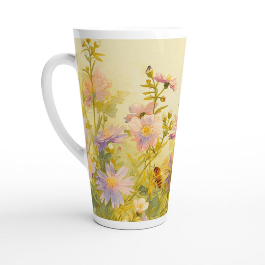 Taza para dia del padre o dia de la madre en tonos cálidos y florales